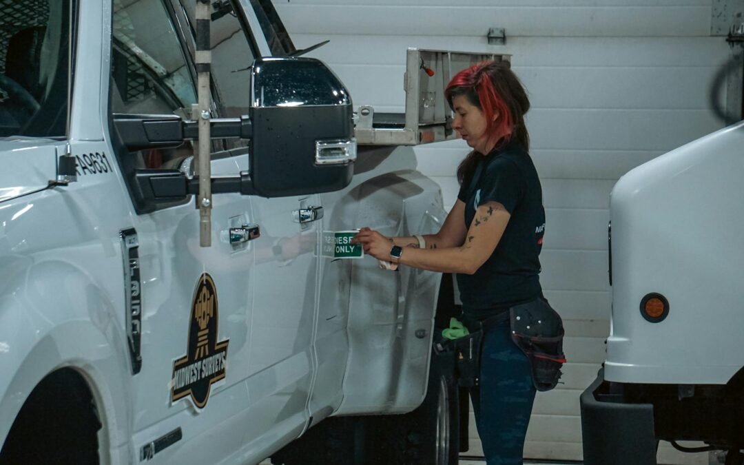 Individual working on a vehicle, symbolizing the struggle and support for refugee applications in Canada.
