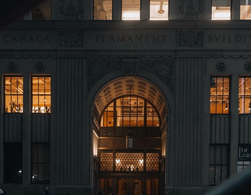 Historic building symbolizing opportunities for Canada residency applications and permanent settlement.
